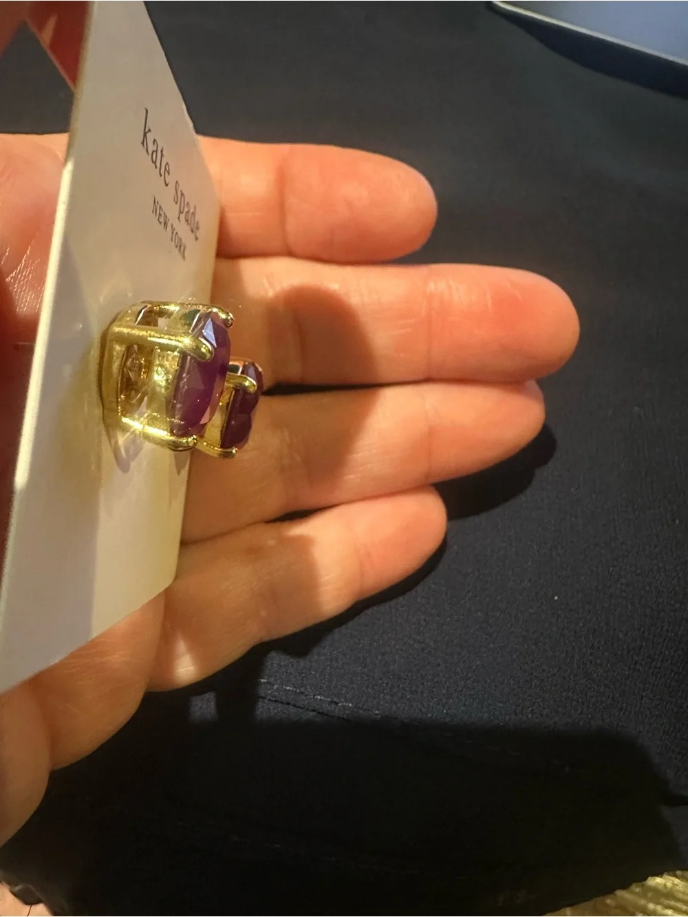 kate spade Purple Faceted Round Gold-Tone Gumdrop Stud Earrings